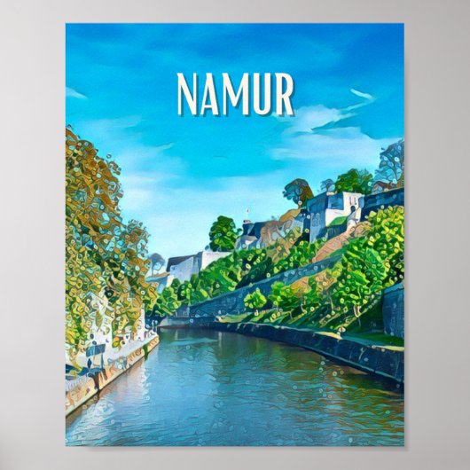 Afbeelding Namur België Foto van Vintage Poster (Voorkant)