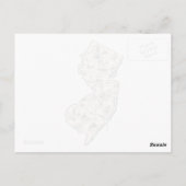 Afbeelding New Jersey - Antiek overzicht Briefkaart (Achterkant)