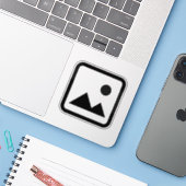 Afbeelding niet gevonden sticker (Laptop met iPhone)