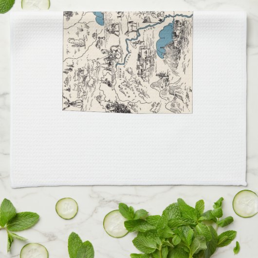  Afbeelding North Dakota Theedoek (Gevouwen)