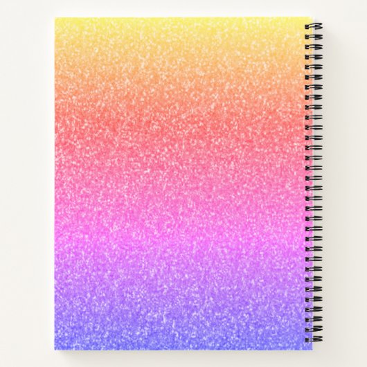 Afbeelding Notitieboek met glitter en boog (Achterkant)