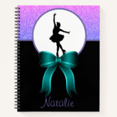 Afbeelding Notitieboek met glitter en boog (Voorkant)