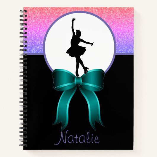 Afbeelding Notitieboek met glitter en boog (Voorkant)