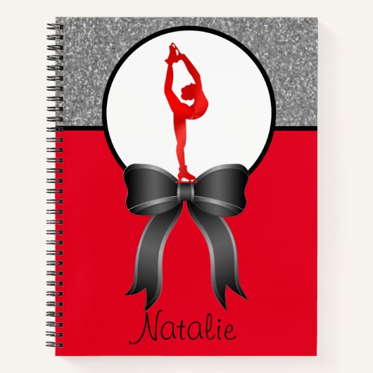 Afbeelding Notitieboek met glitter en boog (Voorkant)