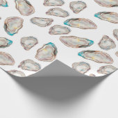 Afbeelding oester wrapping paper - VOLLEDIGE KLEUR Cadeaupapier (Hoek)