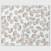 Afbeelding oester wrapping paper - VOLLEDIGE KLEUR Cadeaupapier (Vlak)