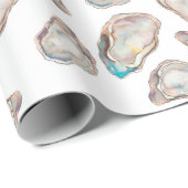 Afbeelding oester wrapping paper - VOLLEDIGE KLEUR Cadeaupapier (Rol Hoek)