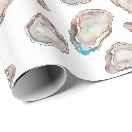 Afbeelding oester wrapping paper - VOLLEDIGE KLEUR Cadeaupapier (Rol Hoek)