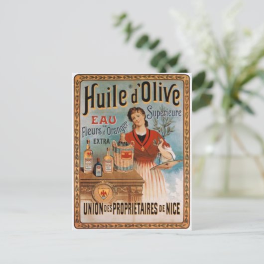 Afbeelding olijfolie briefkaart (Staand voorkant)