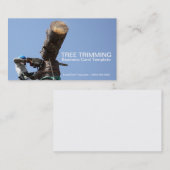 Afbeelding om boomstammers af te snijden visitekaartje (Voorkant / Achterkant)
