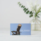 Afbeelding om boomstammers af te snijden visitekaartje (Staand voorkant)