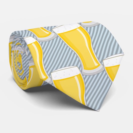 Afbeelding op diagonale strepen - Aangepaste kleur Stropdas (Opgerold)