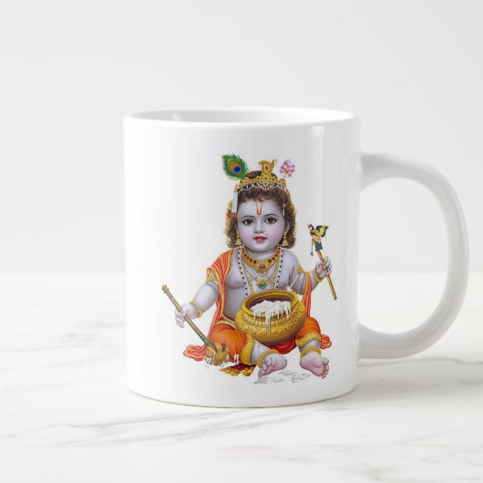 afbeelding op kinderleeftijd van Krishna Grote Koffiekop (Rechts)