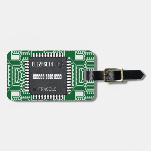 Afbeelding op printkaart met Jouw naam Bagagelabel (Voorkant horizontaal)