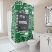 Afbeelding op printkaart met Jouw naam Douchegordijn (In situ)