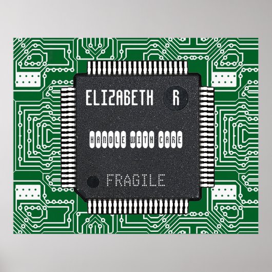 Afbeelding op printkaart met Jouw naam Poster (Voorkant)