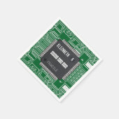 Afbeelding op printkaart met Jouw naam Servet (Hoek)