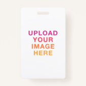 Afbeelding op volledige grootte leeg badge (Achterkant)