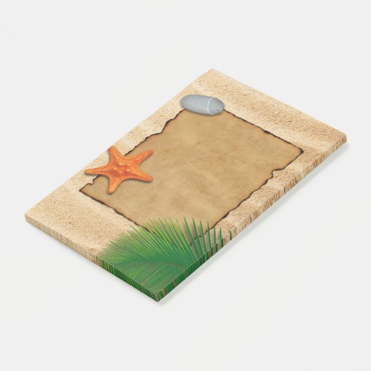 Afbeelding op zand-achtergrond - Post-it® Note (Schuin)