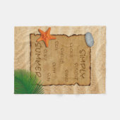 Afbeelding op zand-achtergrond - vlootsgordel fleece deken (Voorkant (Horizontaal))