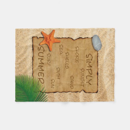 Afbeelding op zand-achtergrond - vlootsgordel fleece deken (Voorkant (Horizontaal))