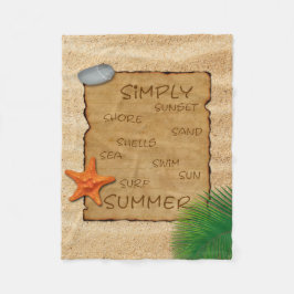 Afbeelding op zand-achtergrond - vlootsgordel fleece deken