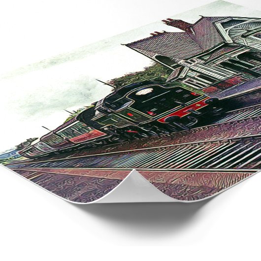 Afbeelding oude treinstation poster (Hoek)