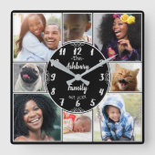 Afbeelding ovaal naam B Vierkante Klok (Voorkant)