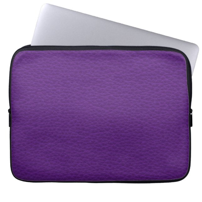 Afbeelding Paars leder. Laptop Sleeve (Voorkant)
