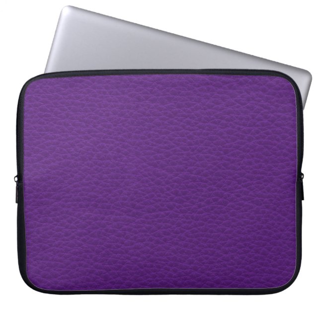 Afbeelding Paars leder. Laptop Sleeve (Voorkant)