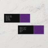 Afbeelding Paars leder. Mini Visitekaartje (Voorkant / Achterkant)