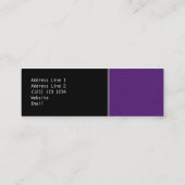 Afbeelding Paars leder. Mini Visitekaartje (Achterkant)