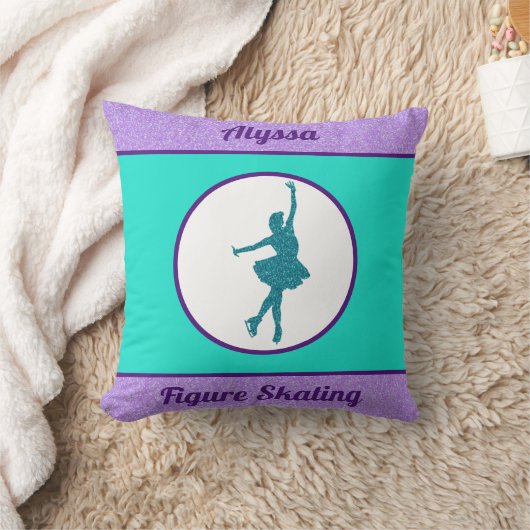 Afbeelding Paars/Turquoise-Sierkussen Kussen (Deken)