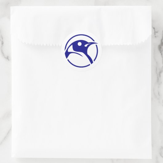 Afbeelding Penguin linux Ronde Sticker (Tas)