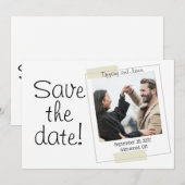 Afbeelding Perfect Fotostijl Bewaar de datum Kaart (Voorkant / Achterkant)