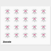 Afbeelding Perfect Love Pink Camera Valentijns Ronde Sticker (Vel)