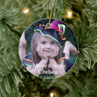Afbeelding perfecte gepersonaliseerde foto keramisch ornament