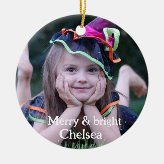 Afbeelding perfecte gepersonaliseerde foto keramisch ornament (Voorkant)