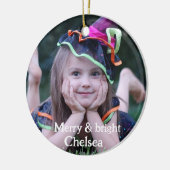 Afbeelding perfecte gepersonaliseerde foto keramisch ornament (Links)