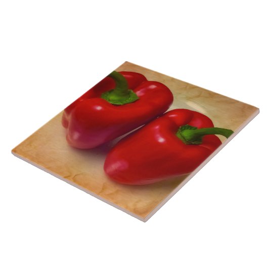 Afbeelding perfecte rode piepers tegeltje (Zijkant)