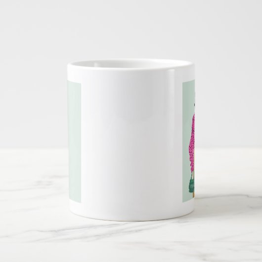 Afbeelding permanente Mode - Polka Dot Top Grote Koffiekop (Voorkant)