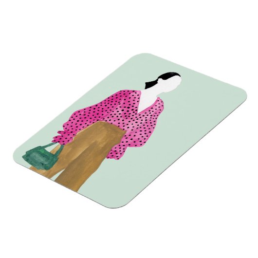 Afbeelding permanente Mode - Polka Dot Top Magneet (Linkerzijde)