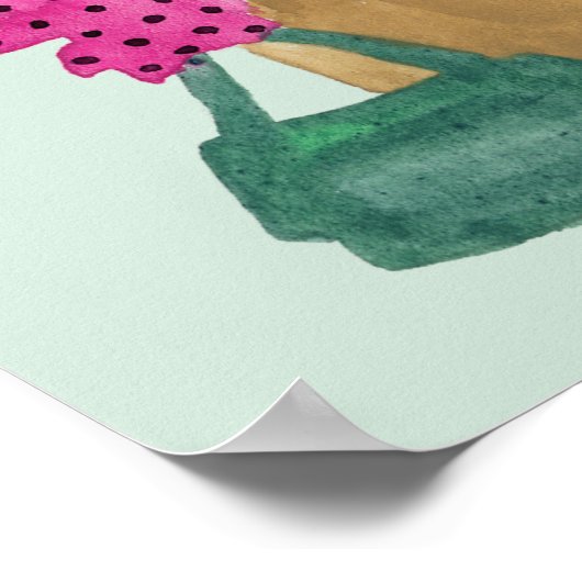 Afbeelding permanente Mode - Polka Dot Top Poster (Hoek)