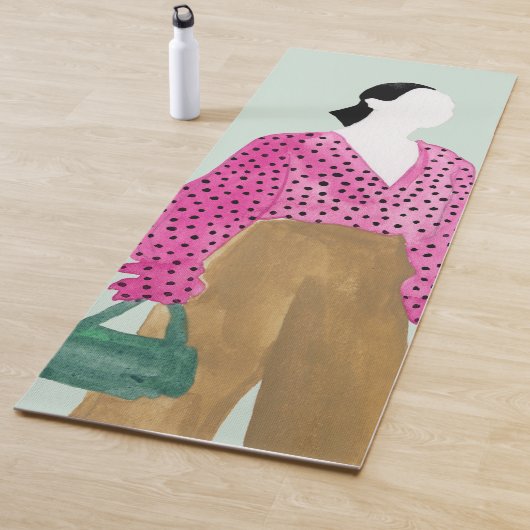 Afbeelding permanente Mode - Polka Dot Top Yogamat (In situ)