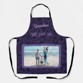 Afbeelding persoonlijke foto Tekst Grootma Gift Vi Schort (Voorkant)