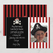 Afbeelding Pirate Birthday Uitnodiging (Voorkant / Achterkant)