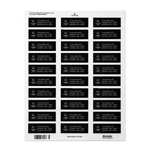 Afbeelding plus tekst etiket (Full Sheet)