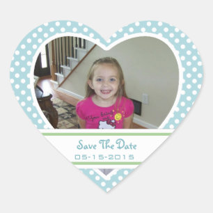 Afbeelding: Polka-dot Heart: De datumkiezers opsla Hart Sticker