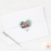Afbeelding: Polka-dot Heart: Sla de datum Stickers (Envelop)