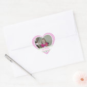 Afbeelding: Polka-dot Heart: Sla de datum Stickers (Envelop)
